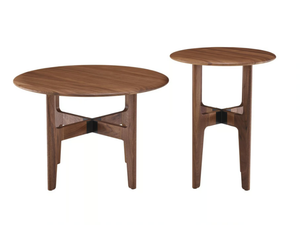 NODUM - Round solid wood coffee table _ Ligne Roset